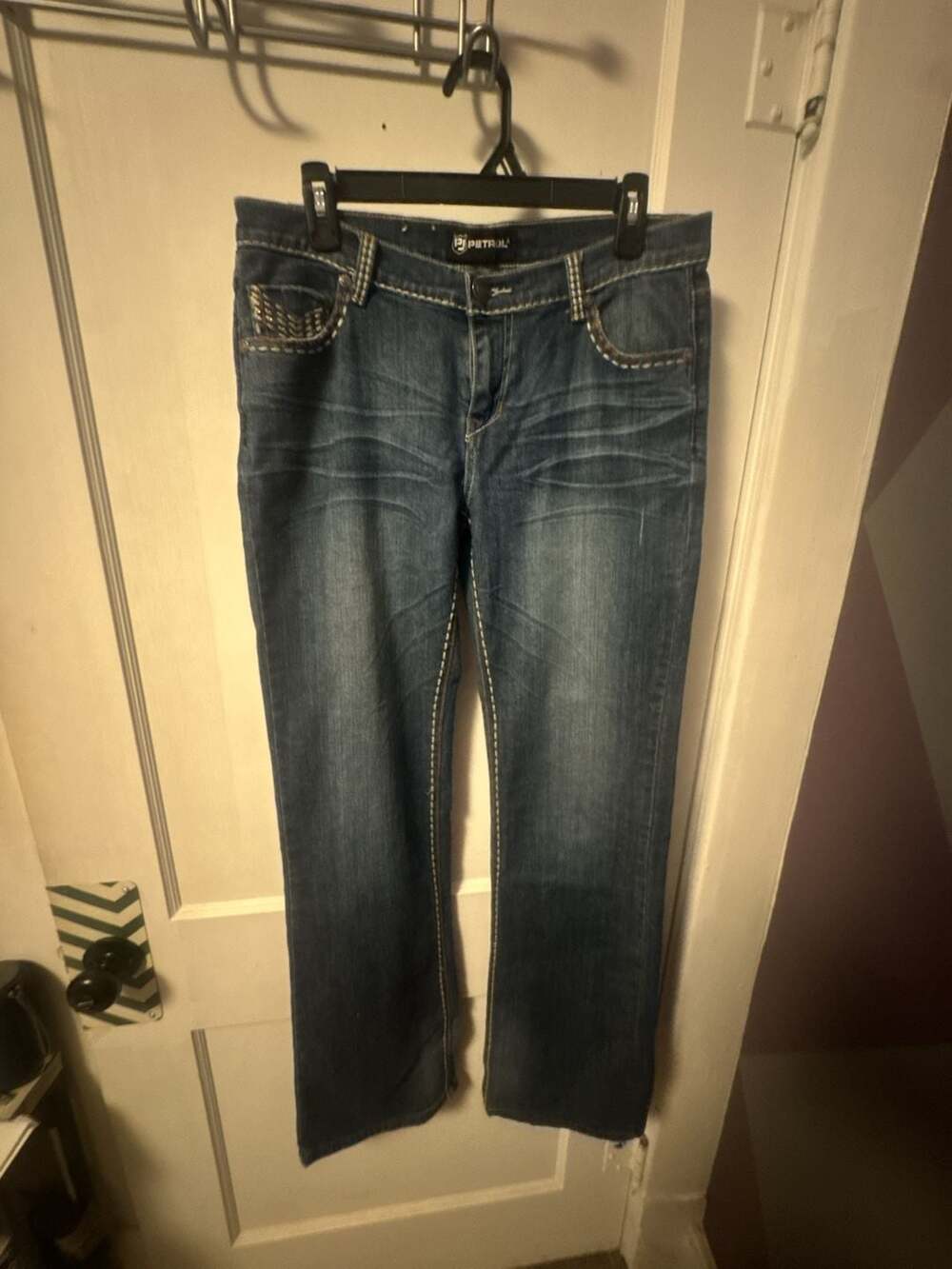 Petrol Industries Boot Cut Jeans with Embroidered Cross Flap Pockets